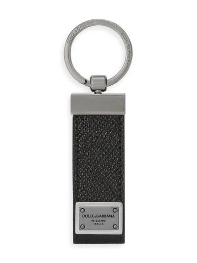 DOLCE & GABBANA DOLCE & GABBANA LEATHER KEYRING WITH LOGO