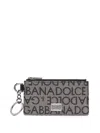 Dolce & Gabbana Keyring-attachment Monogram-pattern Wallet In Neutrals