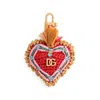 Dolce & Gabbana Keyring With Raffia Charm In Multi