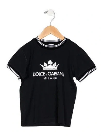 Pre-owned Dolce & Gabbana Babies' Kid's Boy's Logo T-shirt In Blue