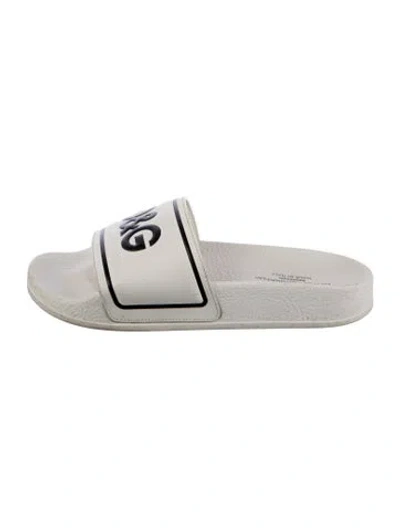 Pre-owned Dolce & Gabbana Babies' Kid Boys Slides In White