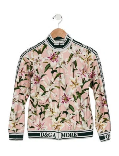 Pre-owned Dolce & Gabbana Kid Girls' Cotton Patterned Jacket In Pink