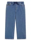 Dolce & Gabbana Dolce &amp; Gabbana Kids - Logo-embroidered Elastic-waist Jeans In Blue