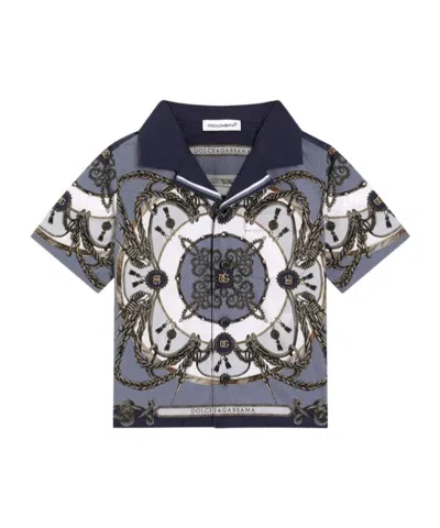 Dolce & Gabbana Dolce  Gabbana Kids All-over-printed Short Sleeved Shirt In Multi