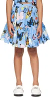 Dolce & Gabbana Kids Blue Butterfly-print Poplin Skirt In Hc5kb Farfalle Fdo A