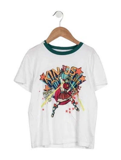 Pre-owned Dolce & Gabbana Kids Boys' Graphic Print T-shirt In White