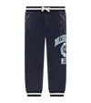 Dolce & Gabbana Boys Blue Jersey Denim Varsity Jeans In Multi