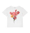 Dolce & Gabbana Girl's Logo-print Tulip Graphic T-shirt In Multi