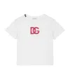Dolce & Gabbana Girl's Embroidered Interlocked Logo-print T-shirt In Multi