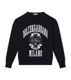 Dolce & Gabbana Printed Cotton Sweater In Multi