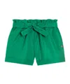 Dolce & Gabbana Girl's Logo-plaque Belted Shorts In Multi