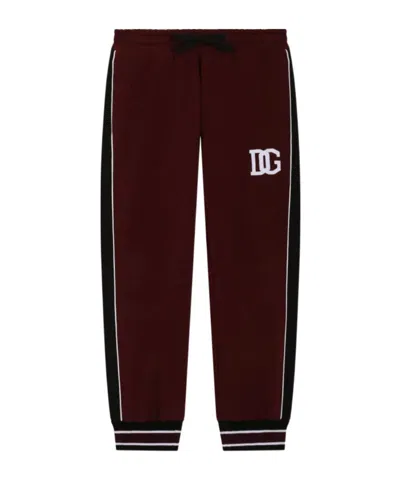 Dolce & Gabbana Dolce  Gabbana Kids Drawstring Fleece Trousers In Brown