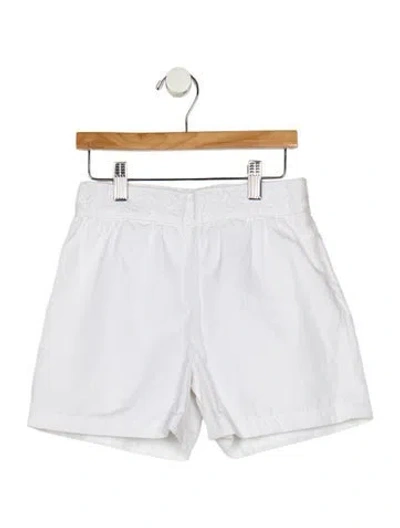 Pre-owned Dolce & Gabbana Kids' Eyelet Trim Shorts In White