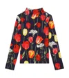 Dolce & Gabbana Floral Cotton-blend Top In Multi