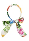 Dolce & Gabbana Kids Floral-print Cotton Tie Headband In Multicoloured