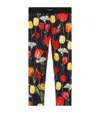 Dolce & Gabbana Tulip-print Slip-on Leggings In Multi