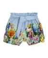 Dolce & Gabbana Dolce  Gabbana Kids Floral Printed Shorts In Blue