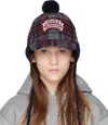 Dolce & Gabbana Kids Gray & Red Tartan Wool-blend Baseball Cap