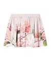 Dolce & Gabbana Hydrangea-print Canvas Skirt In Pink