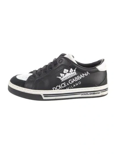 Pre-owned Dolce & Gabbana Babies' Kids Leather Low-top Shoes In Black