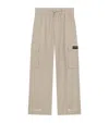 Dolce & Gabbana Linen Logo-patch Trousers (8-12+ Years) In Multi