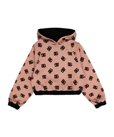 Dolce & Gabbana Logo-detail Hoodie In Nude