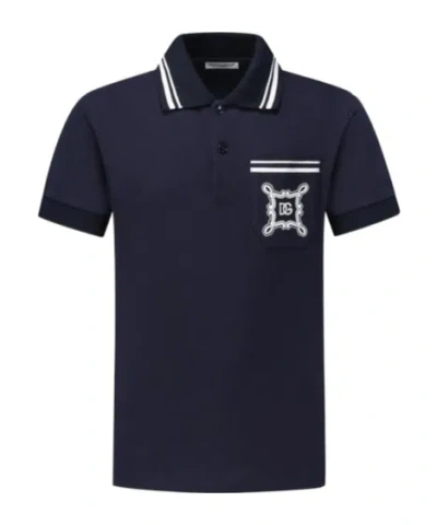Dolce & Gabbana Dolce  Gabbana Kids Logo Detailed Polo Shirt In Black