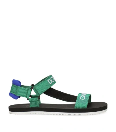 Dolce & Gabbana Kids Logo Sandals In Multi