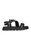 Dolce & Gabbana Logo Lycra Strap Sandals In Black