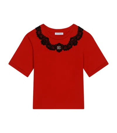 Dolce & Gabbana Kids' Logo T-shirt (8-14 Years) In Multi