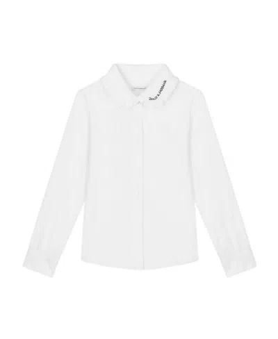 Dolce & Gabbana Dolce  Gabbana Kids Logo-embroidered Button-up Shirt In White
