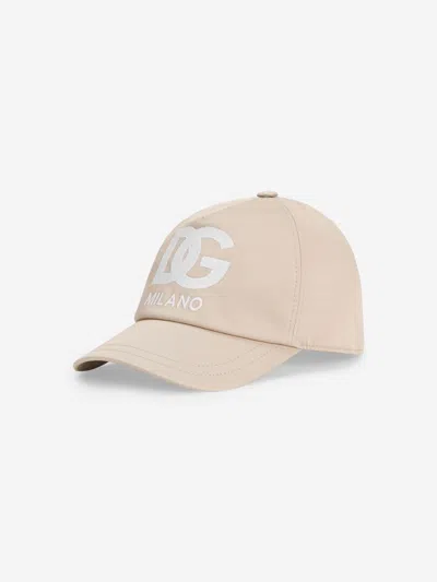 Dolce & Gabbana Kids Milano Logo Cap In Neutral