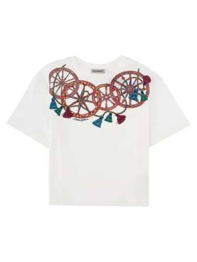 Dolce & Gabbana Kids Mini T-shirt In 100% Cotton In White