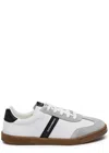 Dolce & Gabbana White/blk Branded Leather And Suede Trainers 4-12 Years Eur 33 / 1 Uk In White