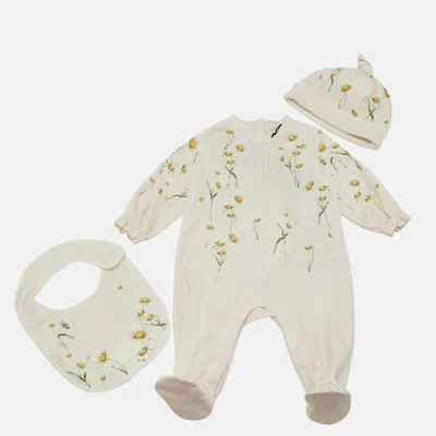 Pre-owned Dolce & Gabbana Kids Pink Cotton 3 Pc Sleepsuit Set 3-6 M