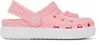 Dolce & Gabbana Kids Pink Dg Logo Rubber Slip-on Clogs In 80400 Rosa