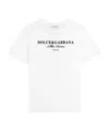 Dolce & Gabbana Short-sleeved Jersey T-shirt With Dolce&gabbana Print In Neutral