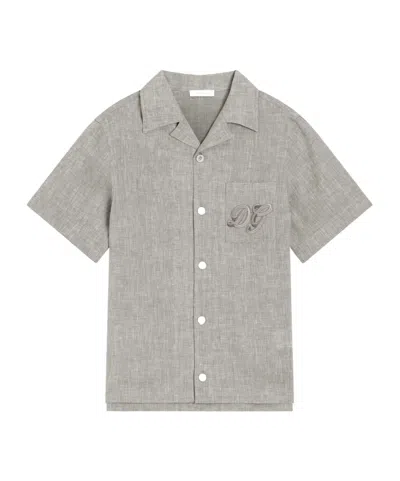 Dolce & Gabbana Dolce  Gabbana Kids Short-sleeved Button-up Shirt In Gray