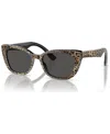 Dolce & Gabbana Cheetah-print Cat-eye Frame Sunglasses In Gray