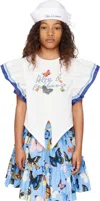 Dolce & Gabbana Kids White Jersey & Poplin T-shirt In S9000 Variante Abbin