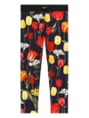 Dolce & Gabbana Floral Cotton-blend Leggings In Multi