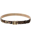 Dolce & Gabbana Kim Dg Logo Leather Belt In Brown