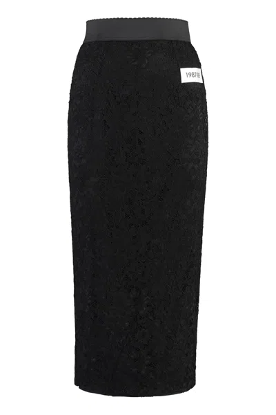 Dolce & Gabbana Kim Dolce&gabbana - Lace Skirt In Black