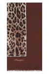 Dolce & Gabbana Modal And Cashmere Blend Scarf In Brown