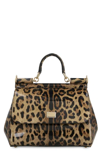 Dolce & Gabbana Kim Dolce&gabbana - Sicily Leather Handbag In Animalier