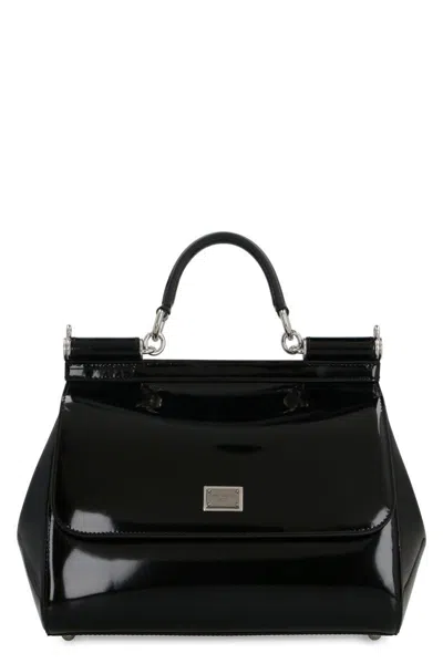 Dolce & Gabbana Kim Dolce&gabbana - Sicily Leather Handbag In Black