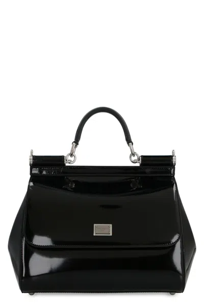 Dolce & Gabbana Kim Dolce&gabbana - Sicily Leather Handbag In Nero