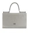 Dolce & Gabbana Kim Dolcegabbana Crystal-embellished Logo Mini Bag In Gray