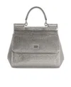 Dolce & Gabbana Kim Dolcegabbana Crystal-embellished Sicily Shoulder Bag In Gray
