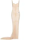 Dolce & Gabbana Kim Dolce&gabbana Floral-lace Maxi Dress In Neutrals